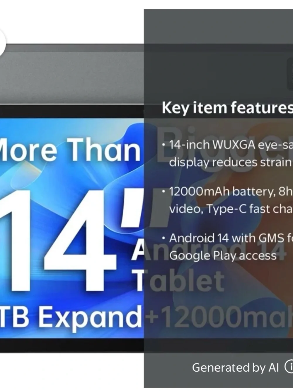 14-inch Android 14 Tablet